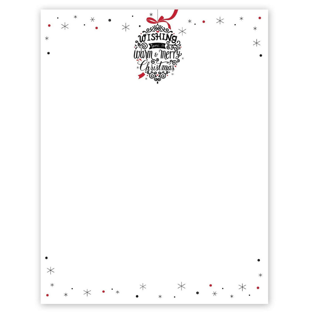 Holiday Merry Christmas Premium Letterhead paper